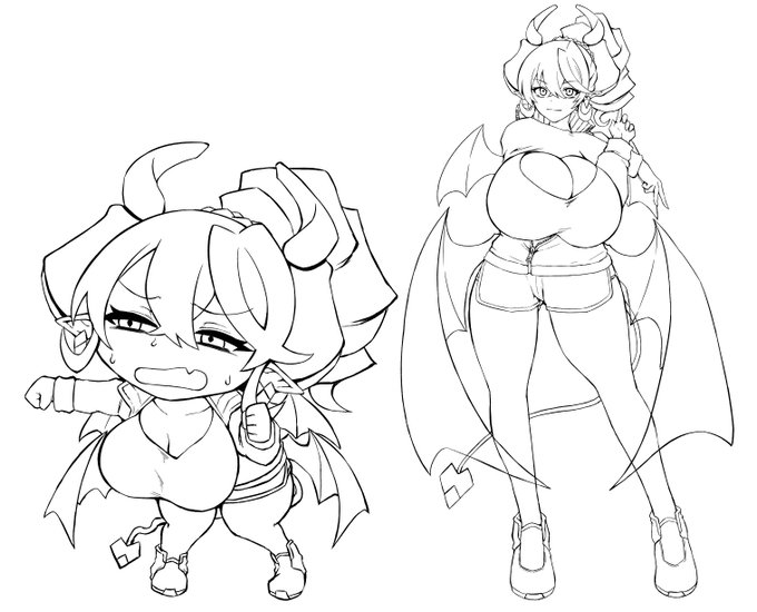 アクリルジオラマのキャラ線画。
フル頭身姫様のポーズがおかしかったから修正しました。 