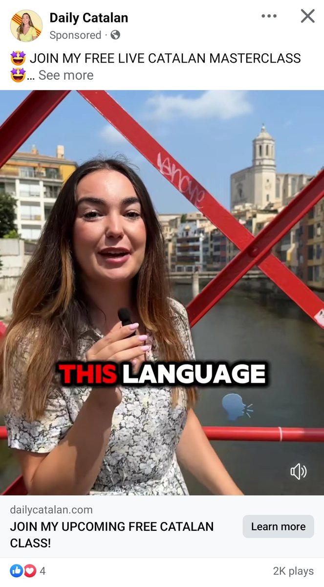 lit_polyglot's tweet image. Why does Facebook think I have any interest in learning Catalan... 🤣