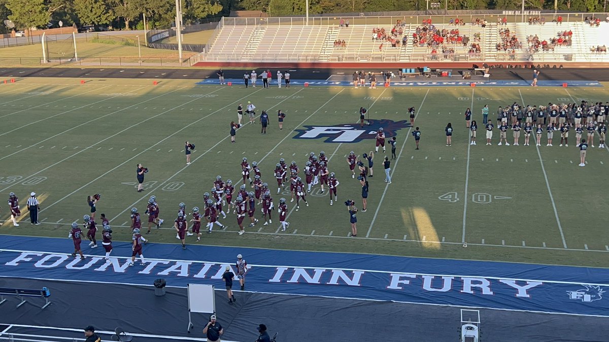 MrIrvinFIHS's tweet photo. What an amazing opening game for the #Fury. After stating the half for 20-6, they came out on fire like a Phoenix rising. What a #furyUS comeback! The bands halftime show was amazing as well. We have so many talented students! 1st home field win too! https://t.co/6zLwqXtpGu