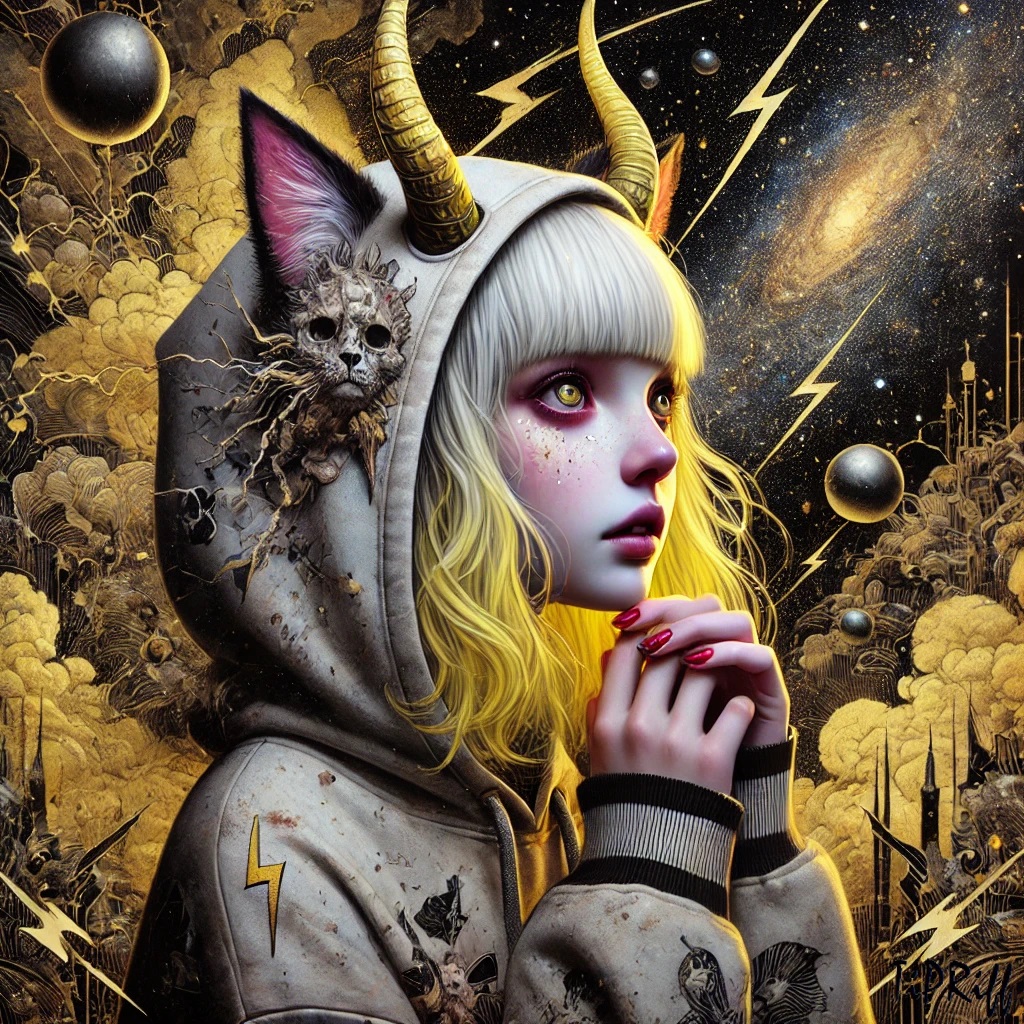 The world as seen through AI.
Electric dreams in a cosmic storm ⚡🌌
What do you imagine from it🤔

If you'd like, please follow us, share and like the post to encourage us😍
#AIart #AIイラスト
🤔🥰