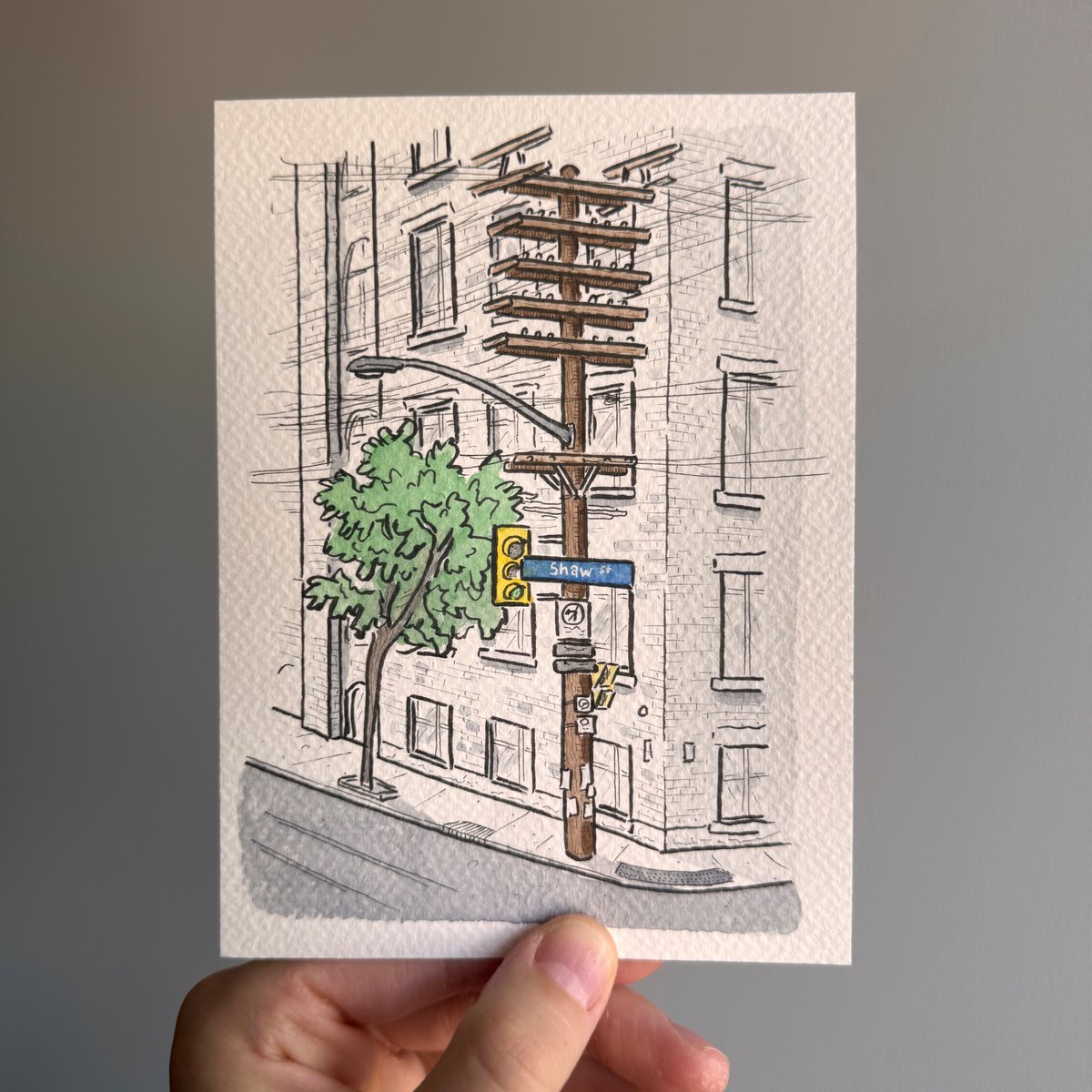 Toronto snapshot drawings up for grabs. All original ink &amp; watercolour. Limited prints also available of 7 days a week &amp; I love you still. 

jaketobin.ca/shop/collectio…