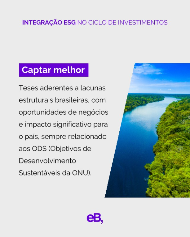 ebcapitalbr's tweet photo. Essa diretriz está alinhada a critérios de sustentabilidade corporativa e presente em todas as etapas do ciclo, desde prospecção de novos investimentos, na qual são mapeadas e identificadas as teses que possuem como objetivo preencher as lacunas estruturais brasileiras. https://t.co/IVFAUqtq80