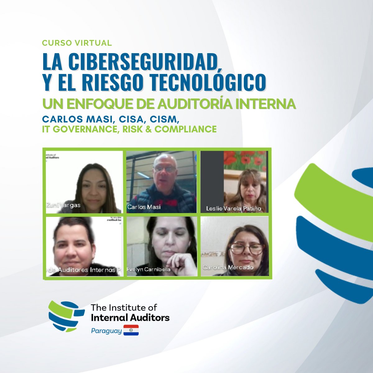 iaipy's tweet photo. Agradecidos con los participantes y en especial al disertante el Sr. Carlos Masi, CISA, CISM. IT Governance, Risk &amp; Compliance quien nos presento el tema "La Ciberseguridad y el Riesgo Tecnológico, un enfoque de Auditoría Interna" en la sesión del día Lunes 12/08.👏🏻💙💚 https://t.co/v9KcmFY58V