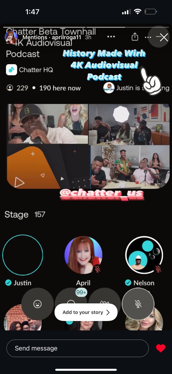 We couldn’t stream this on X as planned, but wow, we had an absolute blast on Chatter last night!

Social Audio Visual has arrived!

If you haven’t experienced it yet, grab an invite to <a href="/Chatter_US/">Chatter</a> and join the fun on Chatter now!