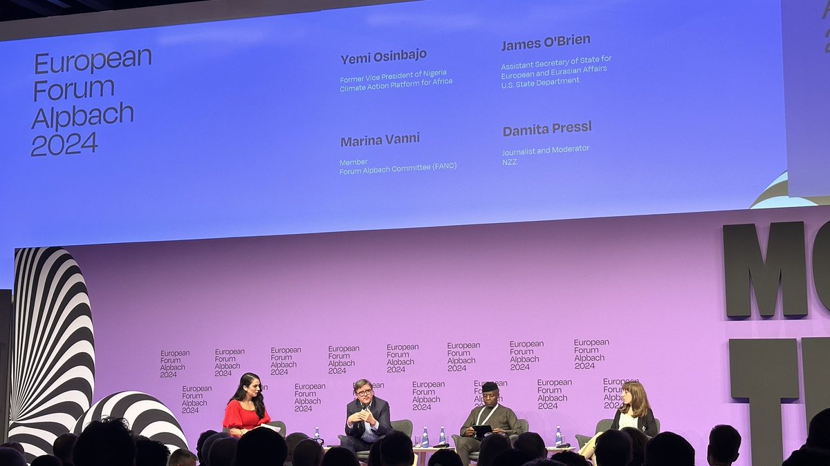 Strong opening of the Europe in the World Days of <a href="/forumalpbach/">EuropeanForumAlpbach</a> with inspiring statements covering all four #EFA24 tracks climate, security, democracy, and finance/economy.