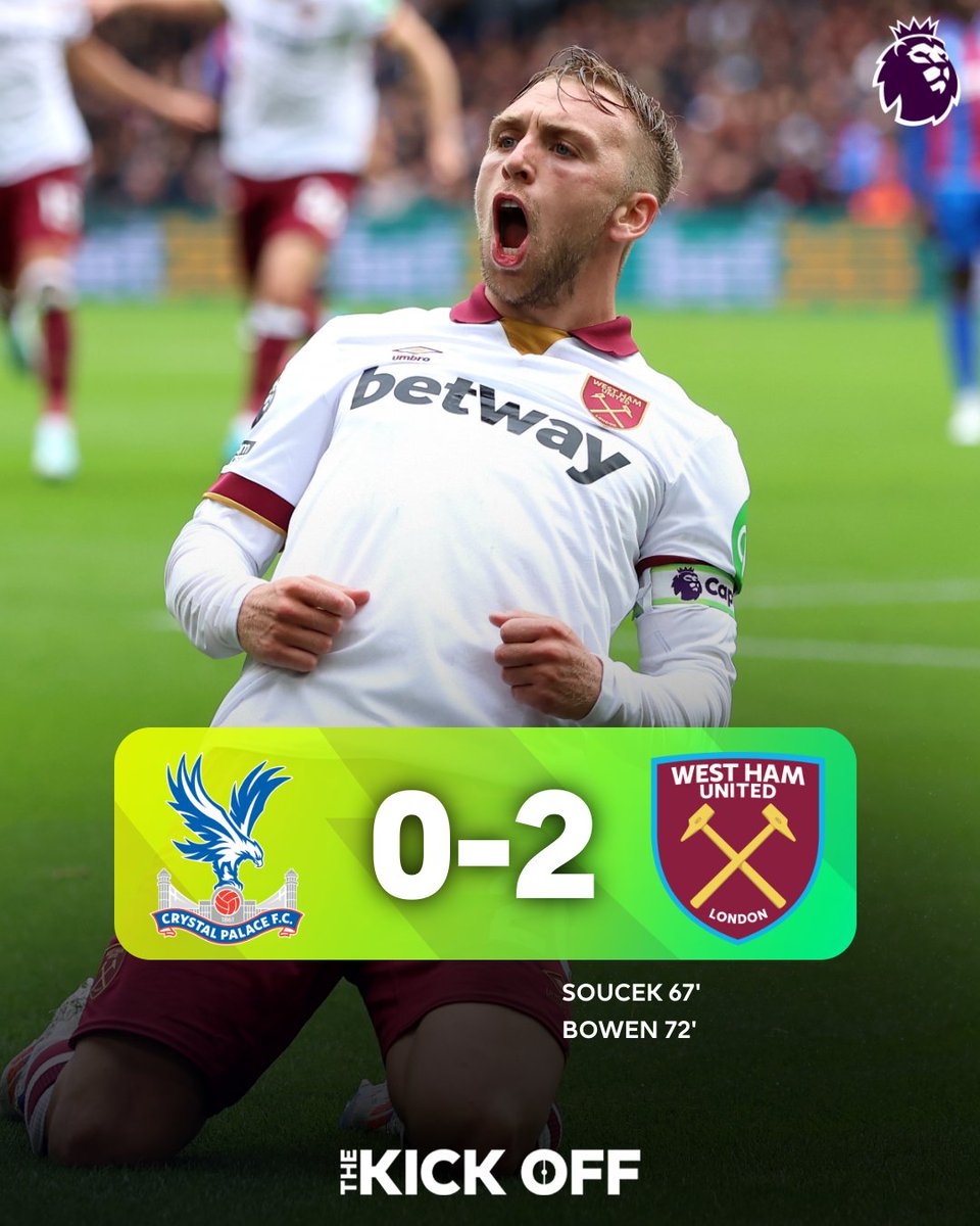 premierleague's tweet photo. ✅ @WestHam are up and running under Julen Lopetegui

#TheKickOff | #CRYWHU https://t.co/ehlJ3hbGNU