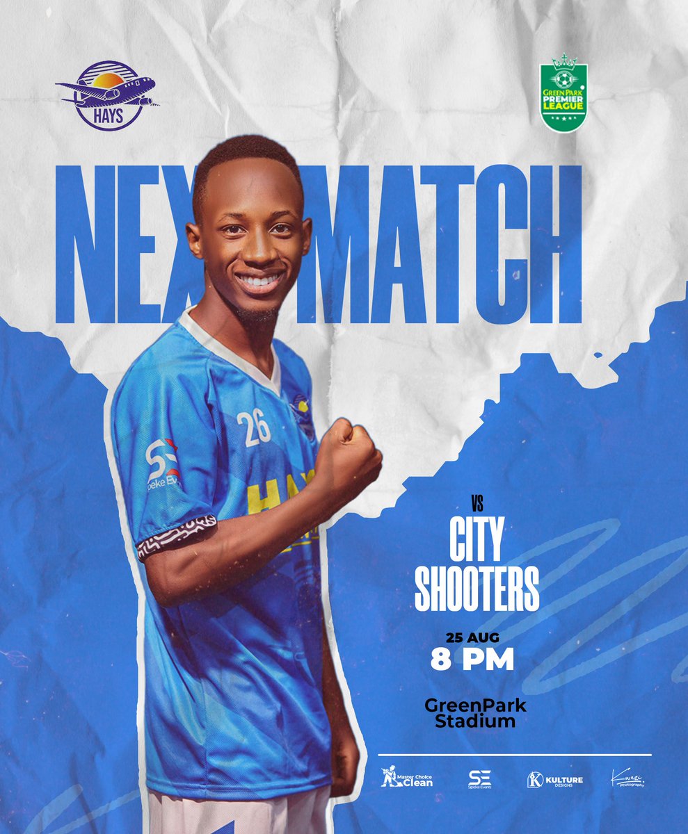 HaysUganda's tweet image. NEXT MATCH

🆚 CITY SHOOTERS
🏟️ @greenparkug
🏆 Premier League 
⏰  8.00pm EAT

#MadeToBeBold
#GoHaysGoBetter