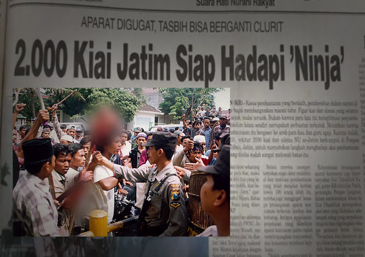 andivestigasi's tweet photo. NINJA VS DUKUN SANTET
Tragedi Geger Santet Banyuwangi

Ketika sosok terduga dukun santet hingga guru ngaji menjadi target pembunuhan sosok ‘ninja’ yang terorganisir.

- sebuah utas – https://t.co/7so35jG20u