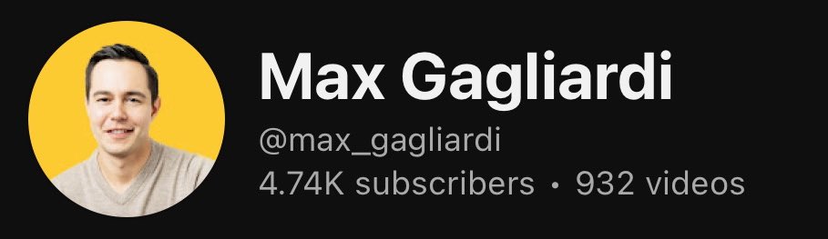 max_gagliardi's tweet photo. For the new followers, I have a content catalog of 900+ videos over on YT

212 podcast episodes, live streams, solo casts and hundreds of clips and shorts

Check it out!

Link in my bio https://t.co/WNOrjLt5kh