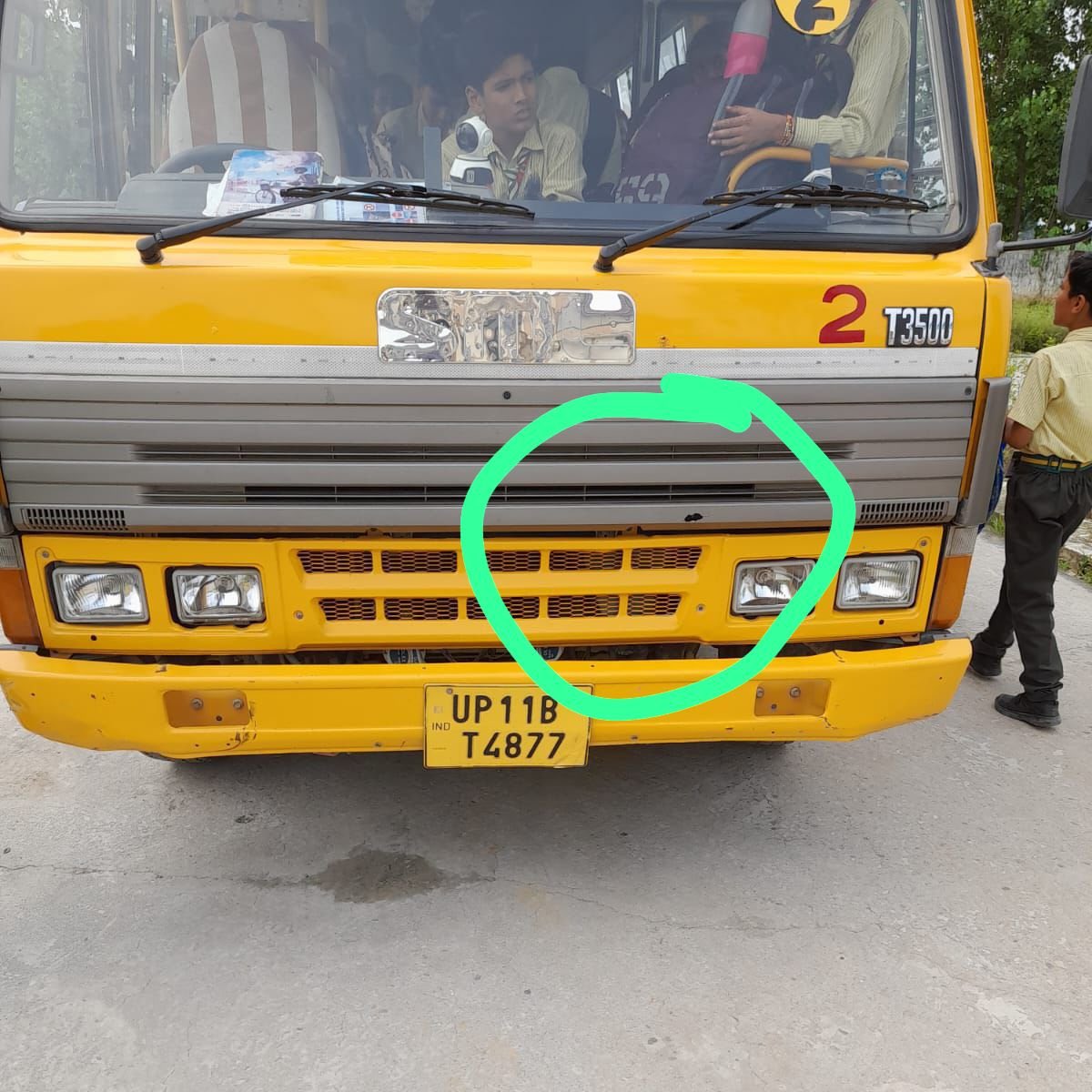 Firing on school bus