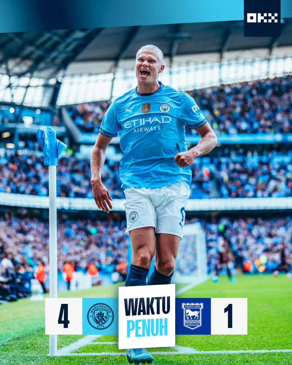 mancityIndo's tweet photo. WAKTU PENUH | Senang sekali bisa kembali ke rumah! 🏡🩵

🩵 4-1 🚜 #ManCityIndo | @okx https://t.co/F90ZXUcfkU