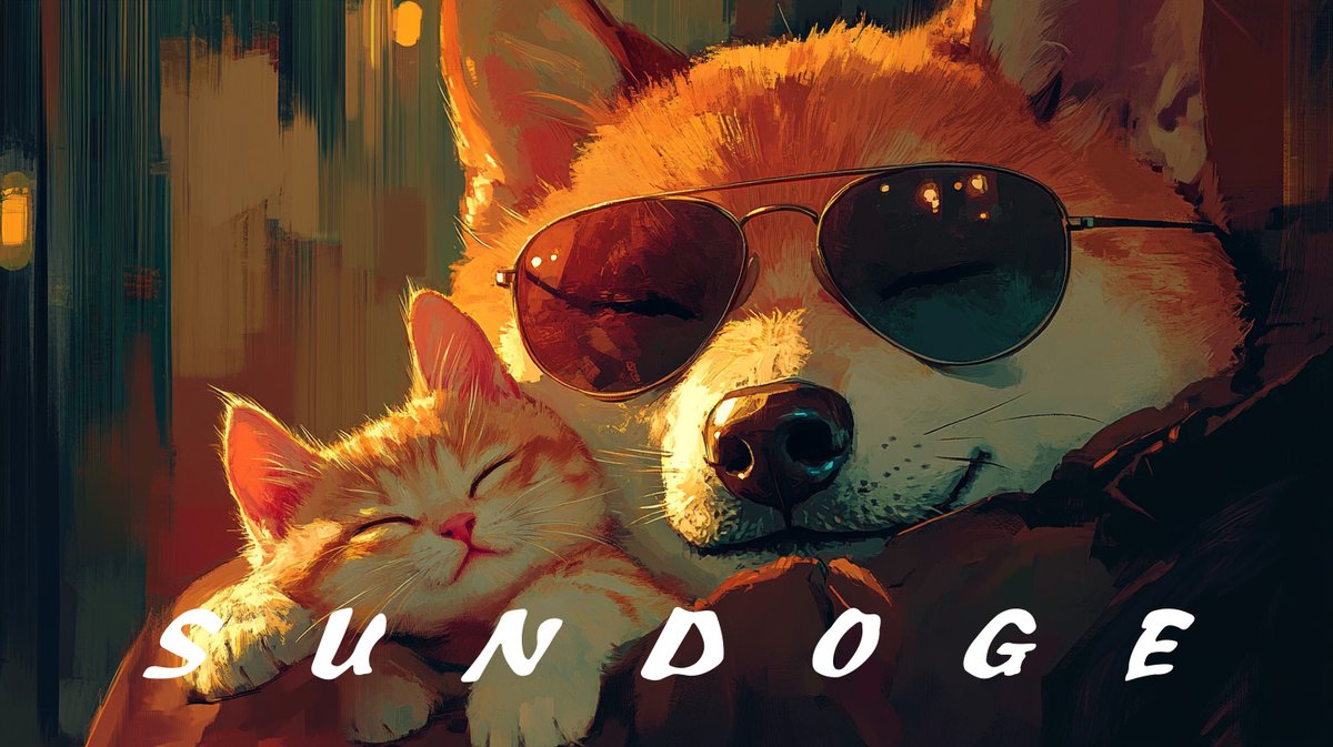 SUNDOGE_MeMe's tweet photo. SunDoge and Mavis—nothing but love and cozy vibes between these two. 🐕❤️🐱 
Some bonds are just unbreakable.
#SUNDOGE  #MemeToken #TronDog https://t.co/j7Stze3PWv