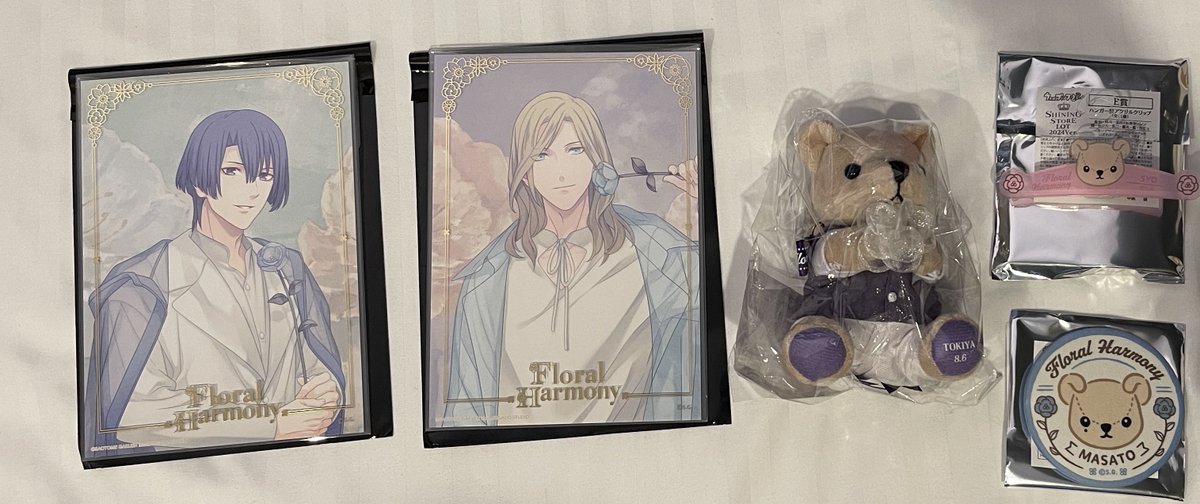 【交換】うたプリ シャニスト クリアケース付きポートレートコレクションFloral Harmony SHINING STORE LOT 2024くじ

●FH
譲：真斗カミュ
求：音也セシル

●LOT
A賞くまプリ
譲:トキヤ
D賞 布製缶ミラー
譲:真斗
E賞 ハンガー型アクリルクリップ
譲:翔

求:同種音也

25日スタトレ現地手渡し可能