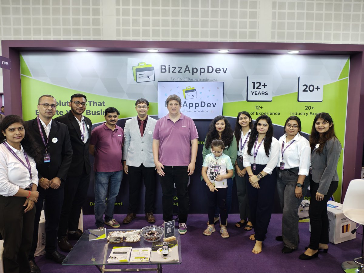 BizzAppDev's tweet photo. Exciting moments at Odoo Community Days 2024! 🎉 We were thrilled to welcome @fpodoo and @mantavyagajjar to our booth. Honored to share our innovations and passion for Odoo with these visionaries.
#OdooCommunityDays #Bizzappdev #Innovation #Collaboration #OdooFamily https://t.co/W2vey4ZlC4