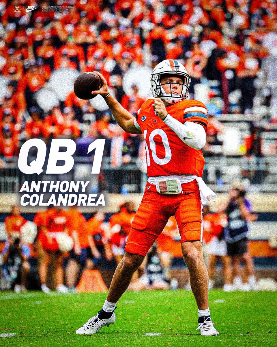 𝐐𝐁 𝟏
<a href="/acolandrea10/">Anthony Colandrea</a> 

#UVAStrong | #GoHoos⚔️