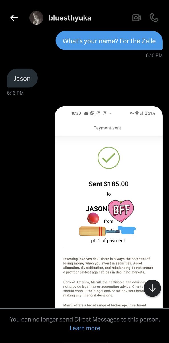 massive_fanatic's tweet photo. The last message they sent me before they blocked me .... Two days ago and I still haven't received anything https://t.co/4Xum6ebyEG