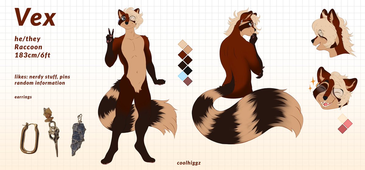 Finished ref comm for <a href="/TrashyVex/">Vex 🦝</a> ^^