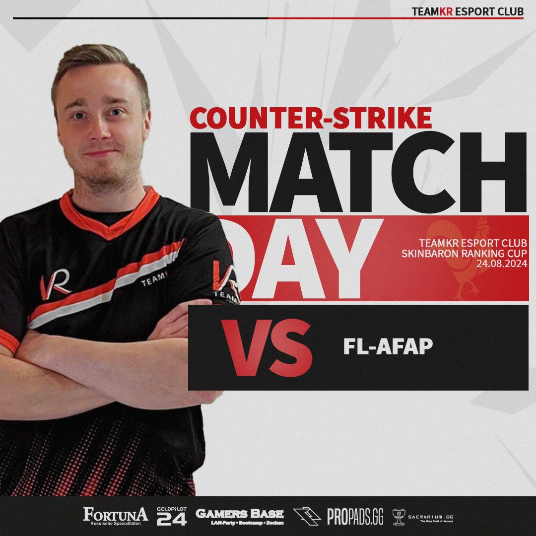 teamKR_'s tweet photo. [𝐌𝐀𝐓𝐂𝐇𝐃𝐀𝐘@dachcs Skinbaron Ranking Cup] 

Auf gehts! Ab gehts! In die dritte runde gehts! 

Heute ab 18:25 Uhr nimmt unser CS-Team am Ranking Cup teil

🆚 @FruchtLaborCS AFAP https://t.co/UNXvOq7UM9