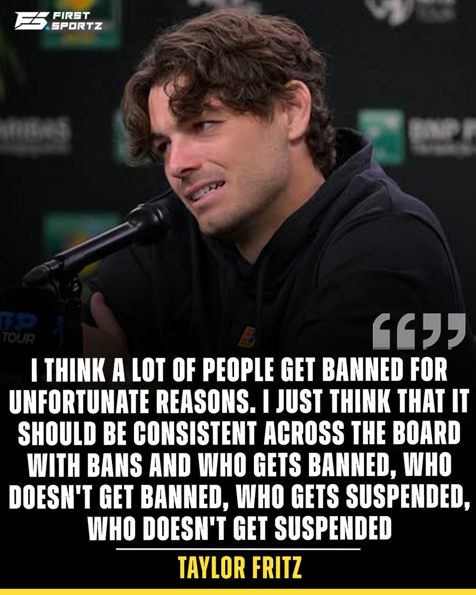 FS_Tennis1's tweet photo. Local favourite Taylor Fritz calls for equal measures for everyone related to punishment due to doping at the 2024 US Open Press Conference..
#2024USOpen #TaylorFritz https://t.co/1Ud7aFARzK