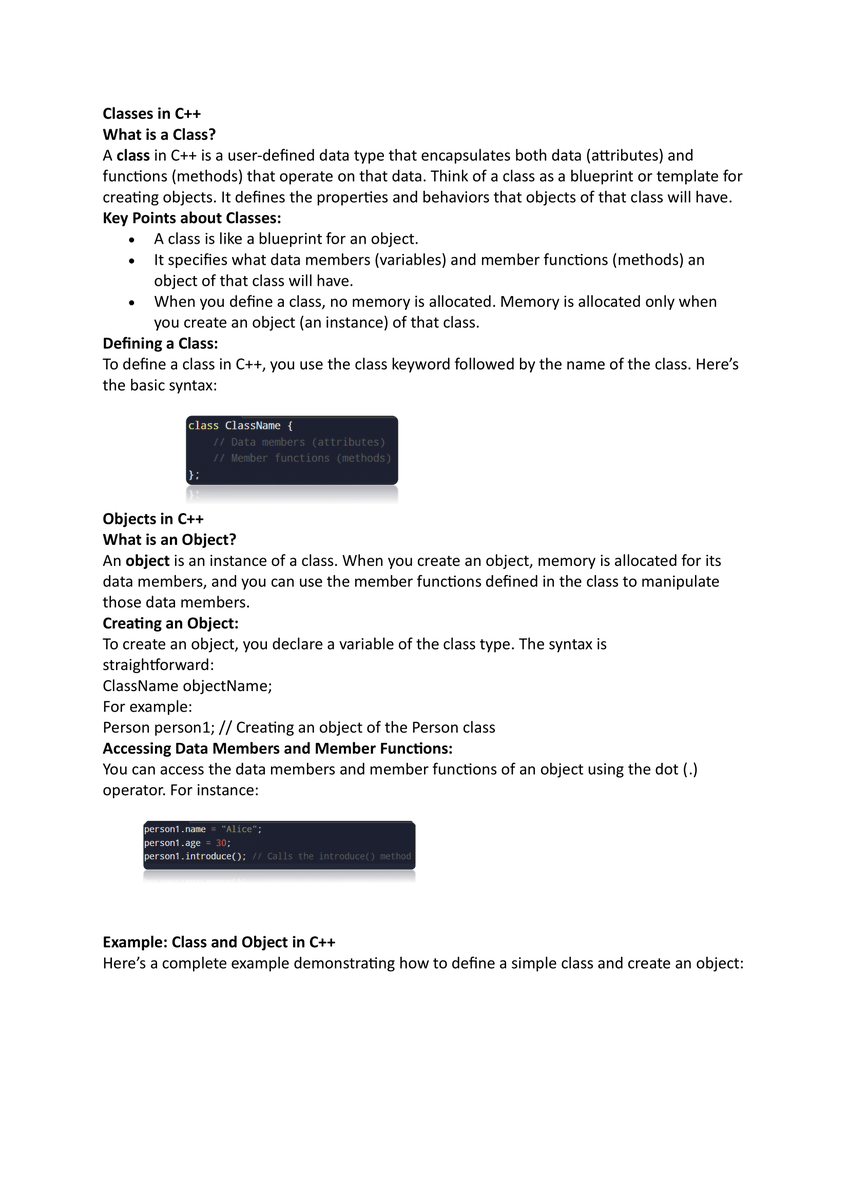 TechHarshal's tweet image. 📚 Day 21 of learning C++ programming language 💻
Today’s learning progress:
- OOPs in C++
- Classe and objects
- Concepts
- Examples
Today's Notes are Given
#coding #Twitter