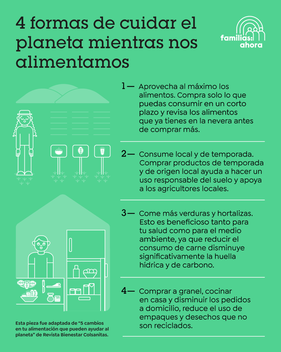 Si te has preguntado cómo puedes ayudar al planeta desde acciones sencillas, esta publicación es para ti. ¡Cada pequeño cambio cuenta para un futuro más sostenible y saludable para nuestras familias! 🌎🌱
