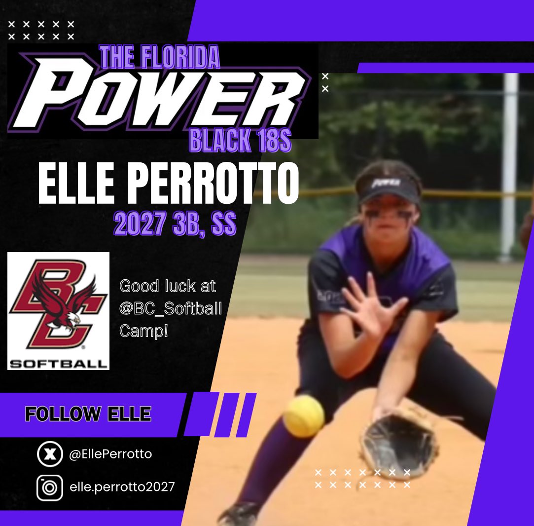 Let’s go <a href="/EllePerrotto/">Elle Perrotto 2027</a>… Have a day <a href="/BC_Softball/">BC Softball 🥎</a> camp this weekend! #powerproud #nbs #1percent Go be great 💜