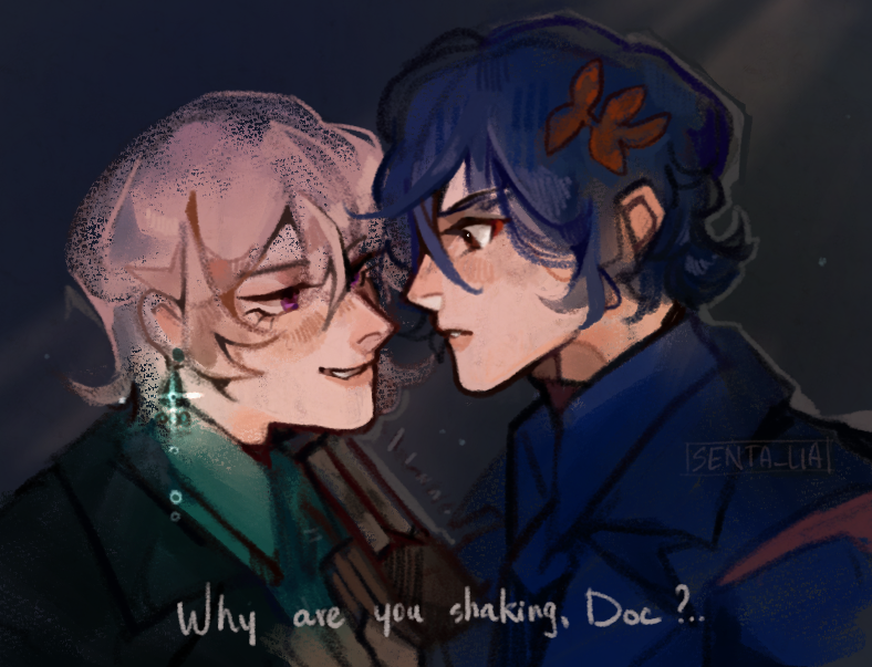 they are so fun to draw every time💟

#aventio #ratiorine #Aventurine #DrRatio #HonkaiStarRail