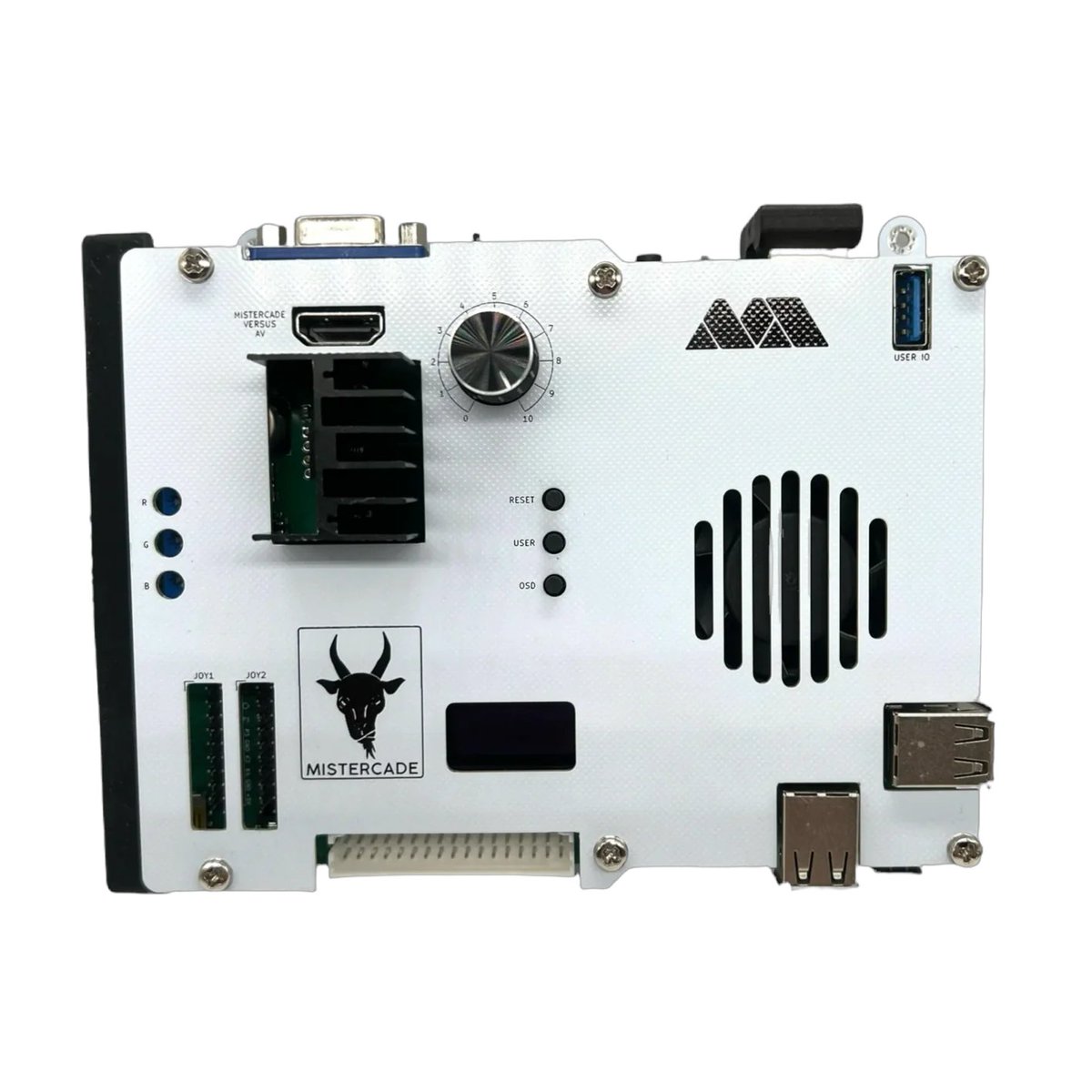 MiSTercade is back and better than ever!
24-bit HDMI DAC
8 buttons per player (Powered by GP2040-CE)
Dual SDRAM compatible
OLED input display
Backwards compatible to single SDRAM + HDMI using future IO DAC module

Order today and get a free Remote V2!

misteraddons.com/collections/ki…