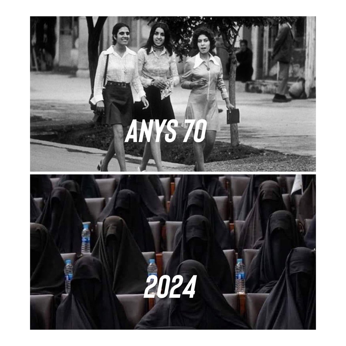 Sorprèn la manca d’indignació, reacció i protesta del món occidental davant les agressions legals i físiques a les dones de totes edats a l’Afganistan i a l’Iran. On són les manifestacions al carrer, l’ONU, les flotilles noséquè i les banderes als perfils?