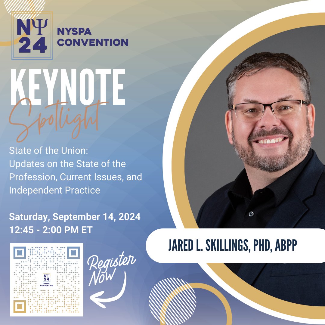 Dr. Jared L. Skillings (@jlskillings) on Twitter photo Looking forward to keynoting the 2024 <a href="/NYSPA/">NYSPsychologicalAssn</a> convention on Sept. 14. I always enjoy being with colleagues, sharing what's on my heart and mind, and listening carefully about what is important to them. Looking forward to keynoting the 2024 <a href="/NYSPA/">NYSPsychologicalAssn</a> convention on Sept. 14. I always enjoy being with colleagues, sharing what's on my heart and mind, and listening carefully about what is important to them.