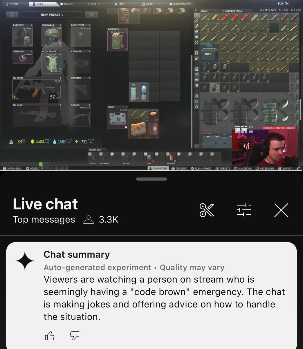 WashbourneTV's tweet photo. There is nothing better than YouTube’s chat summary when you tune into @DrLupo and @AimsTV https://t.co/Scdmwo1KZg