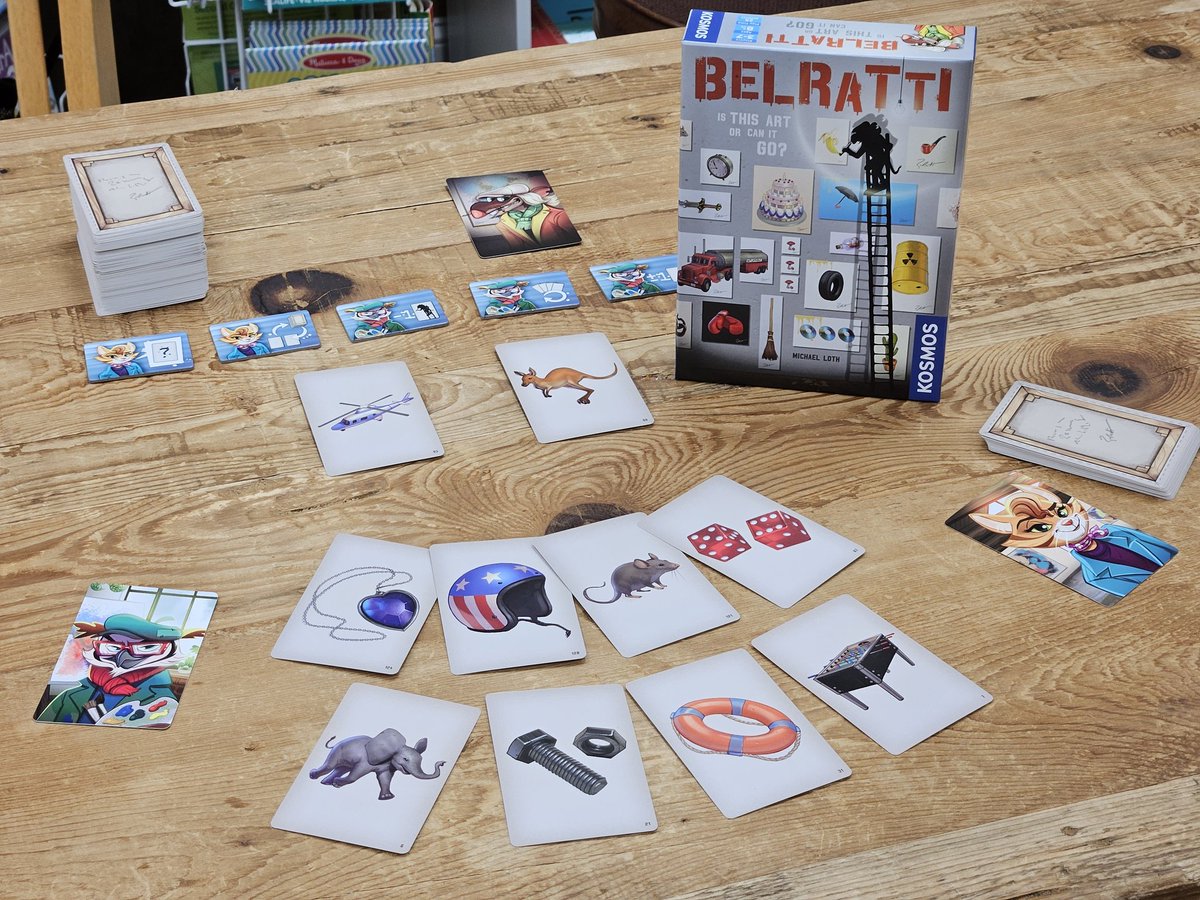 drewstees's tweet image. 🎲 Stop by Toys on the Square in Hummelstown for a demo of Belratti, running today until 5pm! 🎲  A fun family/party card game from Kosmos. Awarded to the Spiel des Jahres recommended list in 2019!

@ThamesAndKosmos
@toysonthesquare
@DexEnvoy