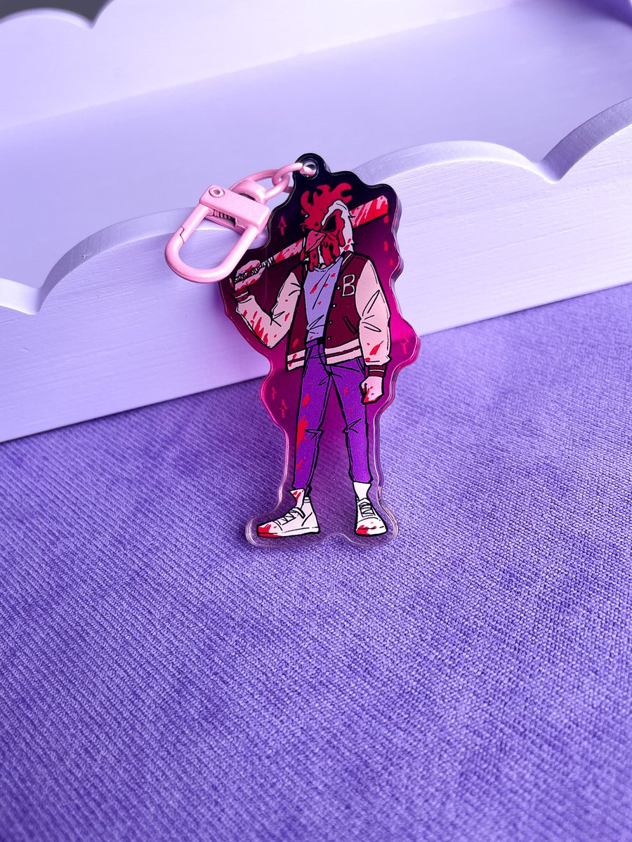 annettoee's tweet image. I am preparing for a sh0p update on Monday, so these Jacket and Biker charms and stickers will be available to purchase! 💜 (psst I also have prints with them)
#hotlinemiami