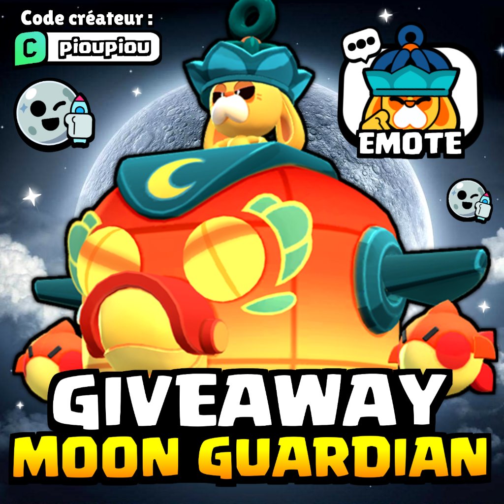 🎁Giving away 3x Moon Guardian Hank Skin + Pin!🎁

✅Follow <a href="/PiouPiouLover/">Pioupiou</a> &amp; <a href="/FUTesportsgg/">FUT Esports</a>
✅rt
✅comment your favorite part of the Brawl Talk

Draw on september 12th (one day before the official release)
#MoonGuardianHankGiveaway #brawlstars