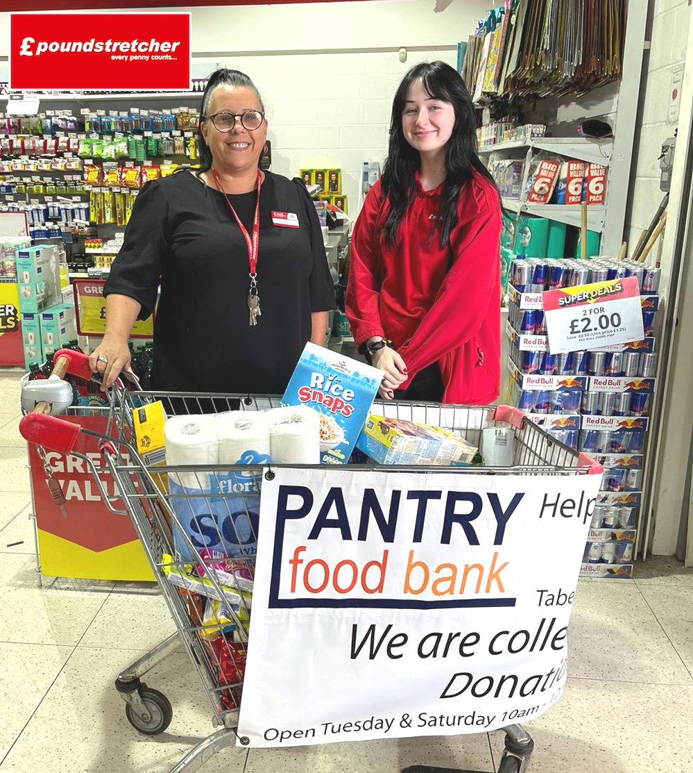 PANTRY Foodbank (@pantryponty) on Twitter photo Thank you to the staff and customers of <a href="/Poundstretcher1/">Poundstretcher</a> Pontardawe for the items donated in our collection trolley that is now sited instore. This will make a huge difference to those in our community who are struggling at the moment.
info@pantryfoodbank.org Thank you to the staff and customers of <a href="/Poundstretcher1/">Poundstretcher</a> Pontardawe for the items donated in our collection trolley that is now sited instore. This will make a huge difference to those in our community who are struggling at the moment.
info@pantryfoodbank.org