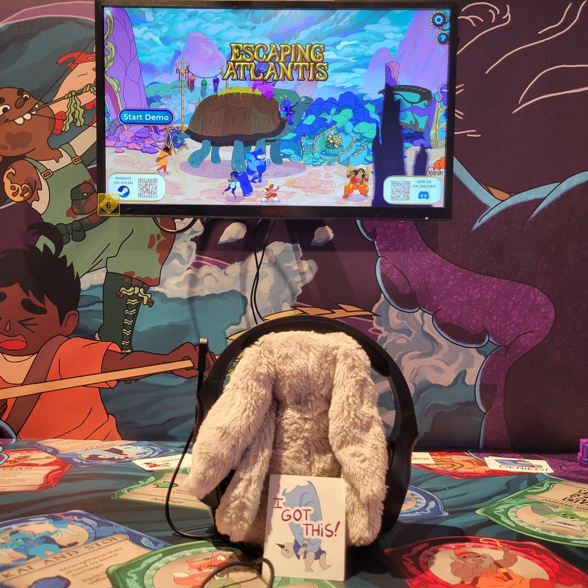 Keep telling yourself "I got this!!" with the <a href="/roofkatgames/">Escaping Atlantis | Wishlist on Steam now!</a> Escaping Atlantis stickers!!

#gamescom2024 #RabbitTakeover