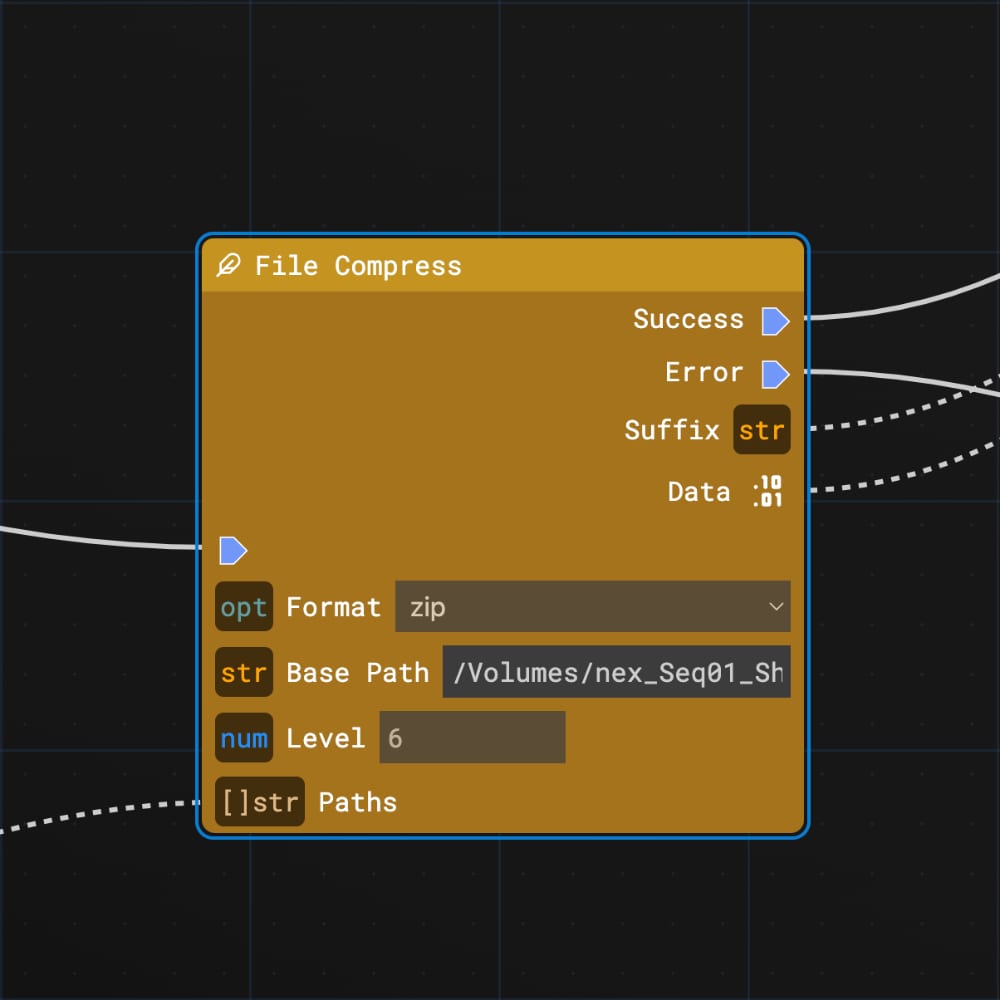 _sebastianrath's tweet image. 📦 Just finished one of the last nodes on my list: a compression node that streams a ZIP directly from paths - all in memory. 

No need to create a ZIP on disk beforehand, and peak memory usage stays under 50 MB. 

#gamedev #3d #vfx #pipelines