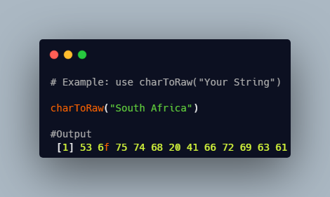 🔐 Ever wondered how text is stored in memory? charToRaw(" Your String") offers a glimpse into the raw byte structure. #rstats