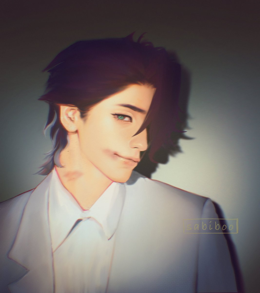 _sabiboo's tweet image. he looks like a goose with those goofy lips #sampo #art