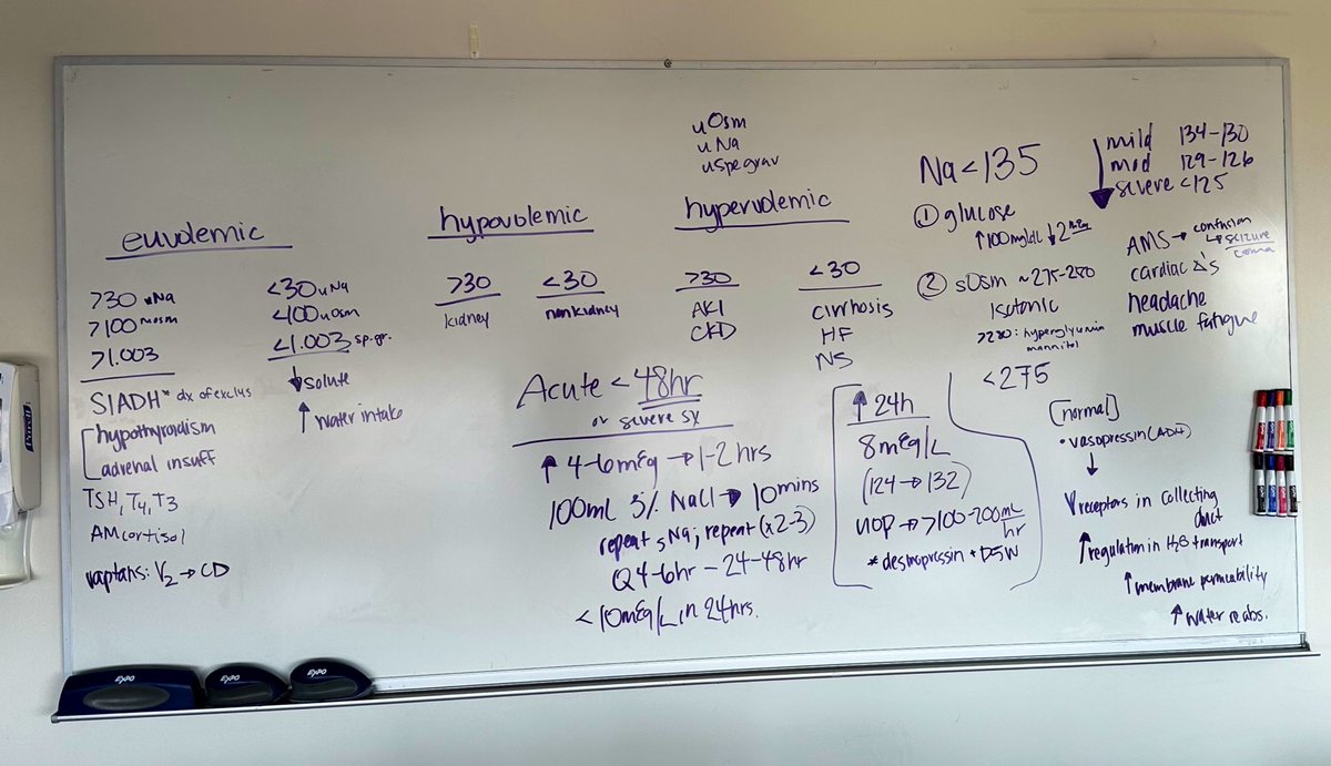 InternalPharm's tweet image. When you don’t tell your Internal Medicine preceptor what you want to talk about you get to learn about HYPONATREMIA 🥰😍

#internalmed #pharmacyed #twitteRx