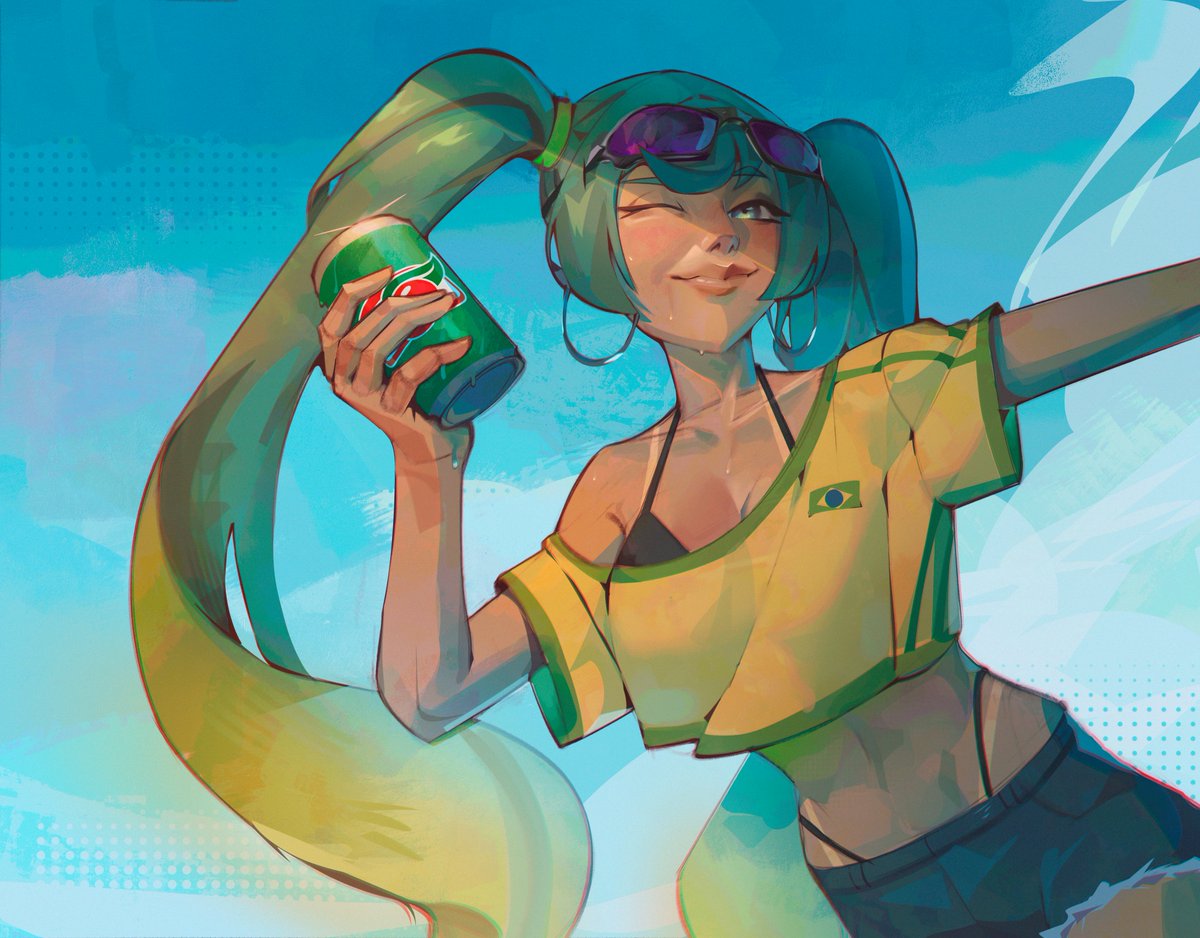 AgnGabryel's tweet photo. Miku 🇧🇷🏖️
#初音ミク #HatsuneMiku #brazilianmiku https://t.co/81RfxGwFwx