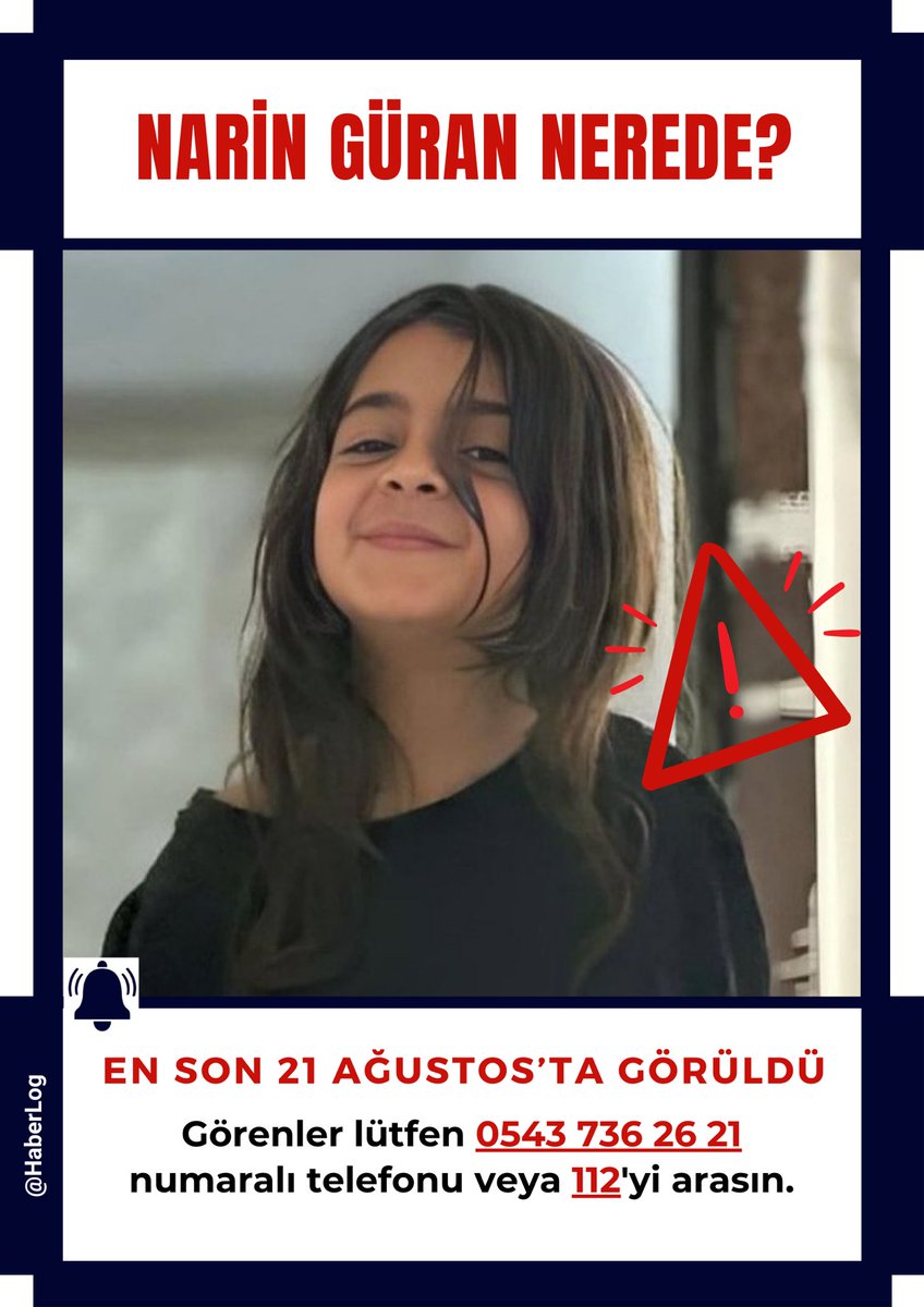 Narin 80 saattir kayıp!

Hatırlatmaktan başka elimizden bir şey gelmiyor. En yakın zamanda acılı ailenin kızı Narin’e kavuşmasını diliyoruz.