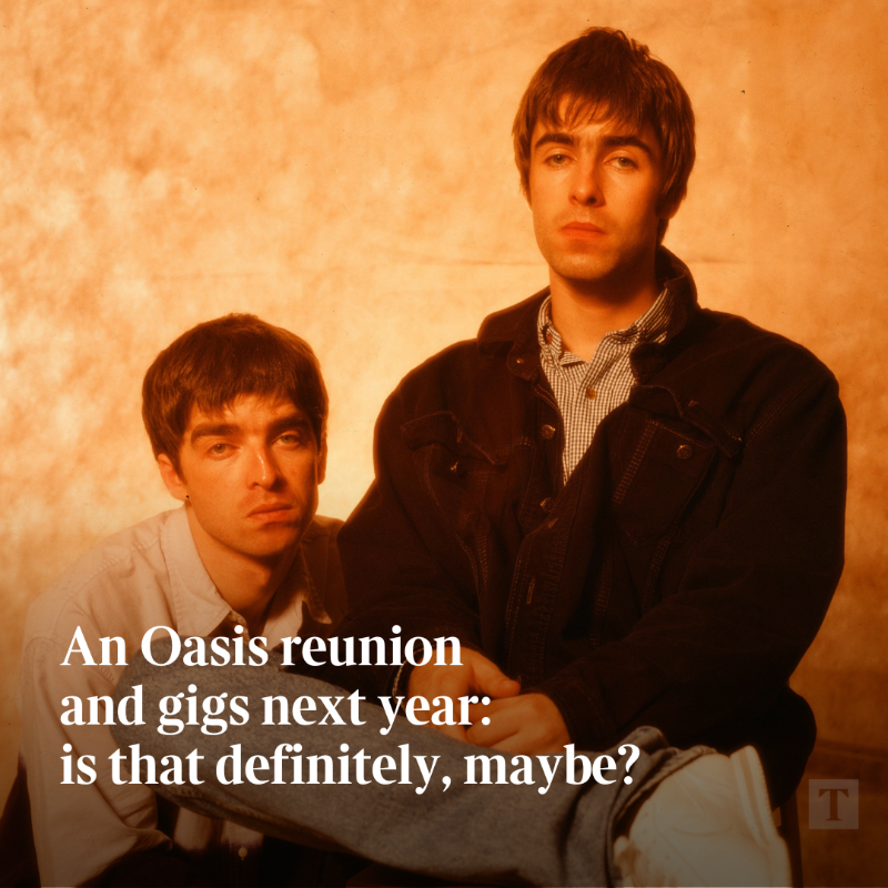 thetimes's tweet photo. And so Sally, and indeed everybody else, must wait only a bit longer: 15 years to the week that Oasis played their last gig, rumours are swirling that finally, seriously this time, one of Britain’s biggest bands could be reforming

✍️ @JonathanDean_