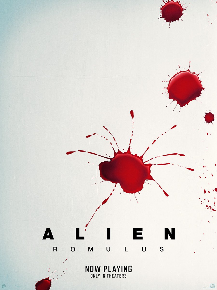 Thrilled to share my official illustrated poster for Alien Romulus, I submitted 3 very different sketches for a poster  but glad they chose this concept to go with, less is definitely more. 

Thank you to the team at <a href="/20thcentury/">20th Century Studios</a> and <a href="/PosterPosse/">Poster Posse</a> for the gig