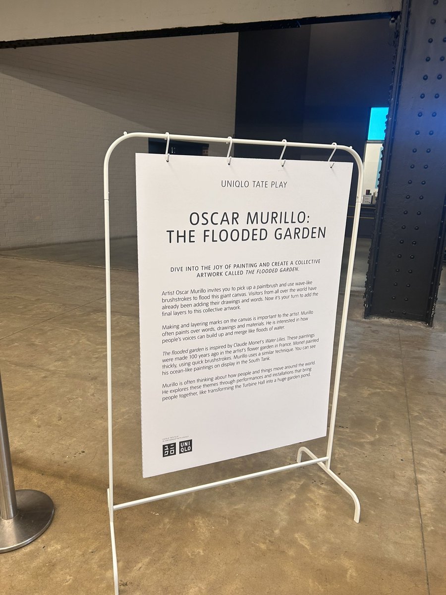 We contributed to The Flooded Garden- by Oscar Murillo today! 🎨👨‍🎨 #tatemodern #thefloodedgarden