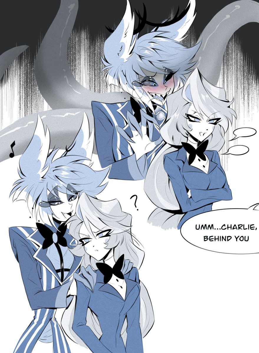 spongefruit's tweet photo. 2P charlastor🌈🦌 it’s almost like Alastor and his sugar mommy😂
#HazbinHotel #charlastor https://t.co/Rlp5A0X6h0