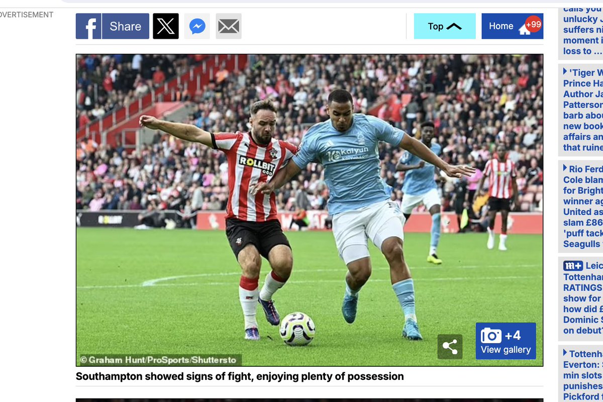 GrahamHuntPhoto's tweet photo. Three of my pics from today's Southampton v Nottingham Forest match in the Premier League have been used on Mail Online, Nova and Pulse Sports via @ProSportsImages - #News #Football #PremierLeague #SOUFOR https://t.co/YwjNjZUYyN