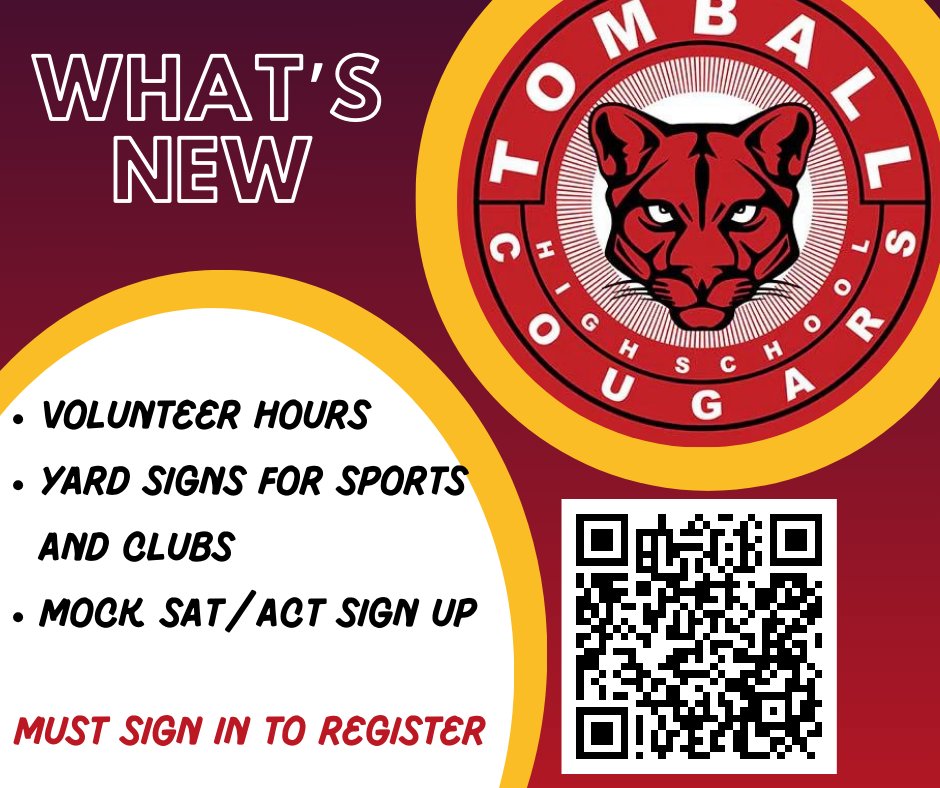 Check out what's new on our website!  Sign up to volunteer, buy yard signs, and register for the Mock SAT/ACT!