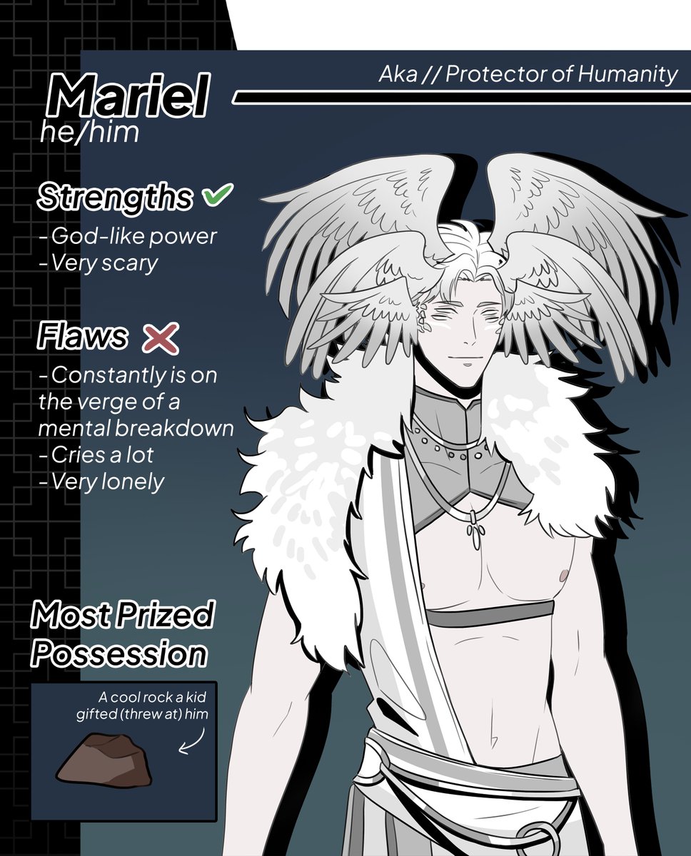 Time to meet Mariel!

He's a god-like being known for his extreme power and scary appearance. Despite all this he is very lonely and desperately wants friends. Maybe you can be his first? 

#BalladoftheCosplayer | #vndev | #visualnovel | #otome