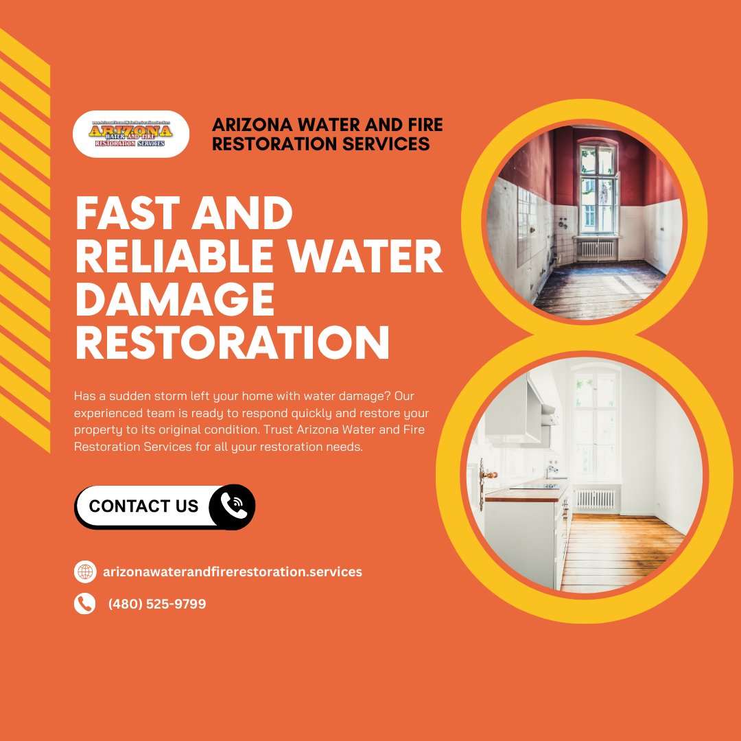 Has a sudden storm left your home with water damage? Our experienced team is ready to respond quickly and restore your property to its original condition. Trust Arizona Water and Fire Restoration Services for all your restoration needs.